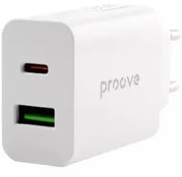 Зарядний пристрій Proove Rapid 20W (Type-C + USB) white (WCRP20110002)