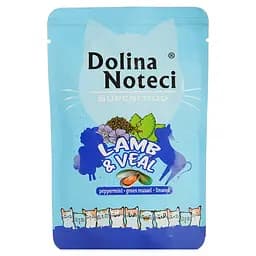 Вологий корм для котів Dolina Noteci Superfood cat з ягнятиною та телятиною 85 г