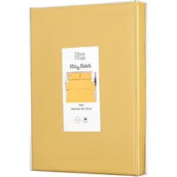 Простирадло на резинці Ardesto Mix&Match, 160х200+30см, 100% бавовна, сатин, жовтий (ART1620FSS)