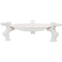 Блюдо для торта Lefard Кролики 23 см біле (149-426)