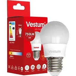 Светодиодная лампа Vestum G45 8W 3000K 220V E27 1-VS-1210