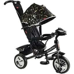 Триколісний велосипед Best Trike 6588 / 60-775 з музичною панеллю чорний з принтом