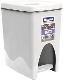 Контейнер для мусора с педалью Quotidiana 23x35x40,5h, 21 л белый