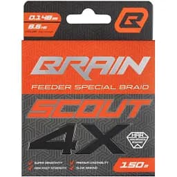 Шнур Brain Scout 4X 150m (fluoro Orange) 0.148mm 8.6kg - мініатюра 2