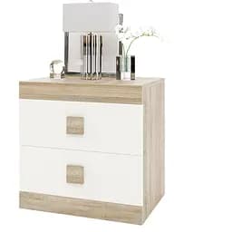 Тумба біля ліжка Еверест Соната 50х38х50 см  сонома + білий (EVR-2075)