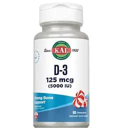 Вітамін Д-3 KAL D-3 5000 IU 125 mcg 60 chewables