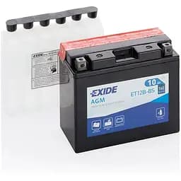 Акумулятор Мото Exide AGM 10Ah (+/-) (160EN) (150х70х130) ET12B-BS