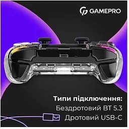 Геймпад Bluetooth джойстик GamePro GPS-13T Bluetooth 5.3/USB (PC/iOS/Android/PS3/PS4) DualShock RGB - мініатюра 7