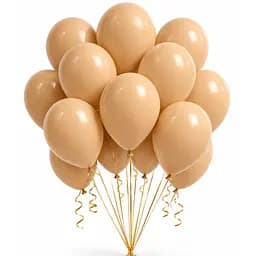 Надувні повітряні кульки Ballons 26 см (10") 100 шт наповнення повітрям або гелієм Бежевий