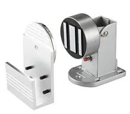 Електромагнітний підлоговий/стінний замок HC802 на скляні двері, кут відкриття - 90, зусилля 60кг, 12/24v, 60/120mA, Box, Q10