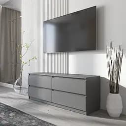 Тумба під телевізор Vays R-6, 4 шухляди без ручок, ЛДСП, 140×40×53 см - мініатюра 2