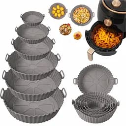 Набор силиконовых форм для аэрофритюрницы аэрогриля и духовки, 6 штук Серый 88341