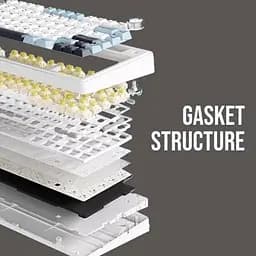 Клавіатура Aula F75 Gasket Greywood V3 switch Hot-Swap PBT Wireless/Bluetooth/USB White (6948391208640) - мініатюра 7