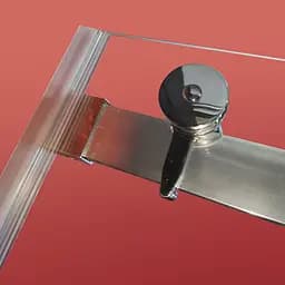 Двері в нішу Koer SR SD01-140x200-TR-01 прозоре скло Easy Clean 8 мм, хром KR5380, універсальні, прозорий, хром - мініатюра 5