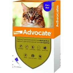 Краплі від паразитів Elanco (Bayer) Advocate для кішок від 4 до 8 кг 1 шт.