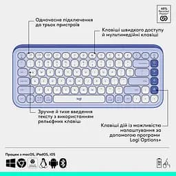 Комплект (Клавіатура та Миша) Logitech Pop Icon Combo (920-013078) Lilac - мініатюра 6