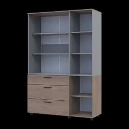 Шафа для одягу Doros Торн Кремона Канноло/Сірий 3 ДСП/3Ш (полиці) 135х51.6х200 (44900506) - мініатюра 7