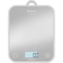 Ваги кухонні Tefal Optiss 5 кг скло AAAx2 в комплекті сріблясті (BC50U4V0)