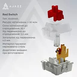 Клавіатура Ajazz NK68 Red Switch White USB-C (NK68-R-S-W) - мініатюра 7