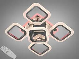 Смарт люстра з пультом, диммером і LED підсвічуванням, 60W, хром