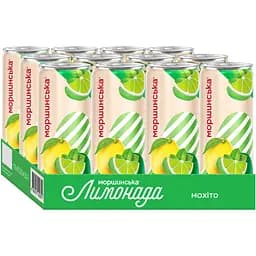 Упаковка напою Моршинська Лимонада Мохіто середньогазований 3.96 л (0.33 л x 12 шт.) - мініатюра 7