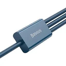 Кабель Baseus Superior Series Fast Charging Data Cable USB to M+L+C 3.5A 1.5m Blue (CAMLTYS-03) - мініатюра 4