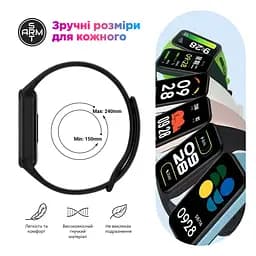 Силіконовий ремінець для фітнес браслетів Xiaomi Redmi Smart Band 2 Mi Band 8 Active, Silicone, light blue, зі зручною застібкою, на фітнес трекер та смарт годинник, ArmorStandart (ARM73999) - мініатюра 4