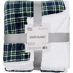 Плед Ardesto Sherpa в клітинку 100% поліестер 160 x 200 см зелений (ART0202SH)