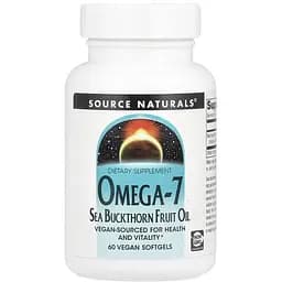 Омега 7 облепиха Source Naturals Omega-7 Sea buckthorn Oil 60 капсул (SNS-02554)