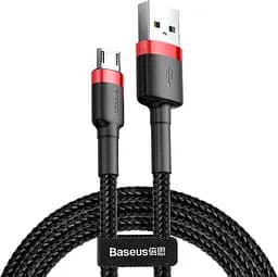 Кабель Baseus Cafule Cable USB 2.4 A 1 м Red/Black (CAMKLF-B91)