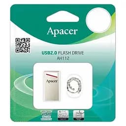 Флеш-накопичувач Apacer USB 32GB AH112 Gold/Red (AP32GAH112R-1) - мініатюра 2