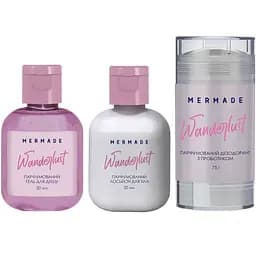 Парфумований набір для тіла Mermade Wanderlust, гель для душу, 50 мл + лосьйон для тіла, 50 мл + дезодорант, 75 г