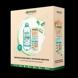 Подарунковий набір Garnier Skin Naturals: Зволожуючий крем з тонуючим ефектом, 50 мл + Міцелярна вода з Алое Вера, 400 мл (XUA01496)