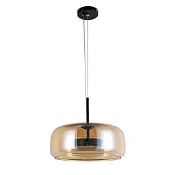 Підвісний світильник LED Levistella 909XL158-1 led (330) BK+AM, 9W, Чорний + коричневий, 1400мм, три режими, для вітальні