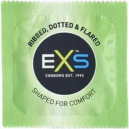 Презервативи EXS Ribbed & Dotted (ребристі, 1 шт.)