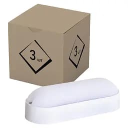 Набор: Светильник LED накладной Євросвітло CL-V1, 8 Вт 6400K IP65 овал 3 шт. (000059226)