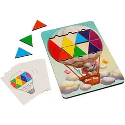 Деревянная мозаика Ubumblebees Слоненок на воздушном шаре (ПСД197) PSD197 треугольники