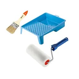 Валик "Поролоновый" 180х80 мм с ручкой, ванночка и кисточка "Стандарт" (770-282)