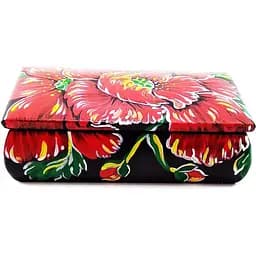 Шкатулка Маки массив дерева расписан вручную 21х11х7 см