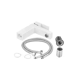 Змішувач для умивальника Plamix Kubus-001 SET white PM0671 Білий - мініатюра 4