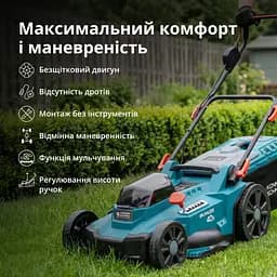 Konner & Sohnen Набір із двох акумуляторних інструментів KS 43LM-BCT40V-SET 40В(20+20В) газонокосарка KS 43LM-40V та тример садовий KS BCT-40V акб 2х4А·год ЗП 22.5кг - мініатюра 3