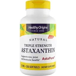 Натуральна добавка Healthy Origins Astaxanthin Triple Strength 12 mg 150 капсул