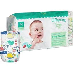 Подгузники Offspring Willy The Whale размер M (6-10 кг) 42 шт. (DP-OI-FAT-M42P-WTW)