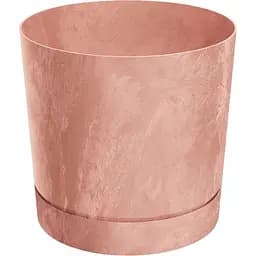 Горщик для квітів Prosperplast Tubo P Beton Effect з підставкою 8 л терра (71006-624)