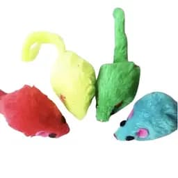 Іграшка для котів Миша М5 плюшева мікс кольорів 8 см 1 шт. (33667)