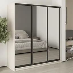 Шкаф-купе трехдверный MebelStar Стандарт BG 3 Зеркала 190x60x210 см Кашемир (MBS-8479)