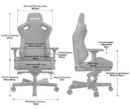 Ігрове крісло Anda Seat Kaiser 2 XL Black (AD12XL-07-B-PV-B01) - мініатюра 13