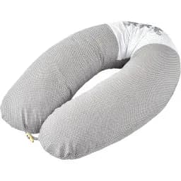 Подушка для вагітних та годування Papaella з гудзиком 30х190 см сіра (8-31481*001)
