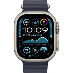 Смарт-годинник Apple Watch Ultra 2 49mm Natural Titanium Case with Navy Ocean Band (MX4D3) Б/У [162181] - мініатюра 2