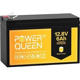 Аккумулятор Power Queen LiFePO4 12V (12.8V/6Ah/76.8Wh) (BMS 6A/6A) [123745]